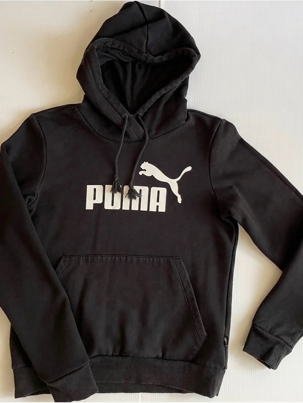 Puma Black Hoodie with White Logo